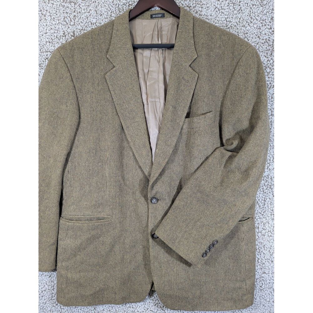 Robert Stock Mens Sports Coat Blazer Size 46R Wool/Camel Hair Blend Ukraine Made - Picture 2 of 15